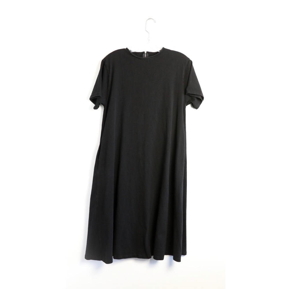 Titivate Japanese Mori Girl Style black midi dress loose fit oversized cotton S - Picture 2 of 7
